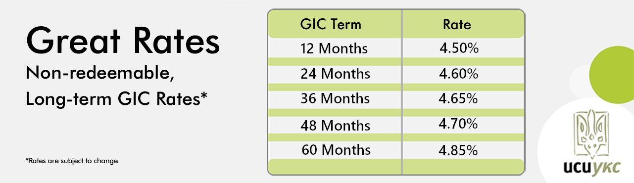 Great rates on non-redeemable, long-term GIC rates